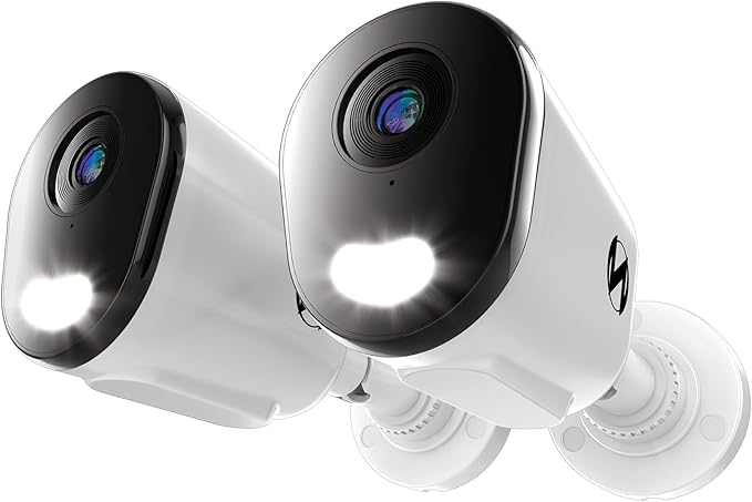 Night Owl Add On Wired IP 4K HD Indoor/Outdoor Deterrence Cameras with 2-Way Audio (2 Pack)