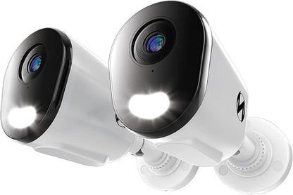 Night Owl Add On Wired IP 4K HD Indoor/Outdoor Deterrence Cameras with 2-Way Audio (2 Pack)