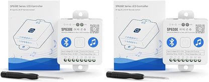 BTF-LIGHTING SP630E 12-in-1 Bluetooth LED Controller with Mic, DC5V/12V/24V (Pack of 2)
