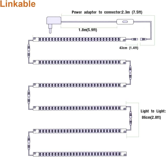 Cefrank Premium Linkable LED Under Cabinet Lights (6x12 Inch), ETL & UL Listed Power Adapter, Ready Rocker Switch, Aluminum Housing, 6000K Cool White Task Lighting for Kitchen, Workshop