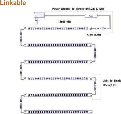 Cefrank Premium Linkable LED Under Cabinet Lights (6x12 Inch), ETL & UL Listed Power Adapter, Ready Rocker Switch, Aluminum Housing, 6000K Cool White Task Lighting for Kitchen, Workshop