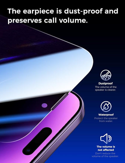 MAGIC JOHN 2 Pack for iPhone 14 Pro Max 6.7 inch Privacy Tempered Glass Screen Protector, Auto Dust-Elimination Installation, Easy Installation, Bubble Free