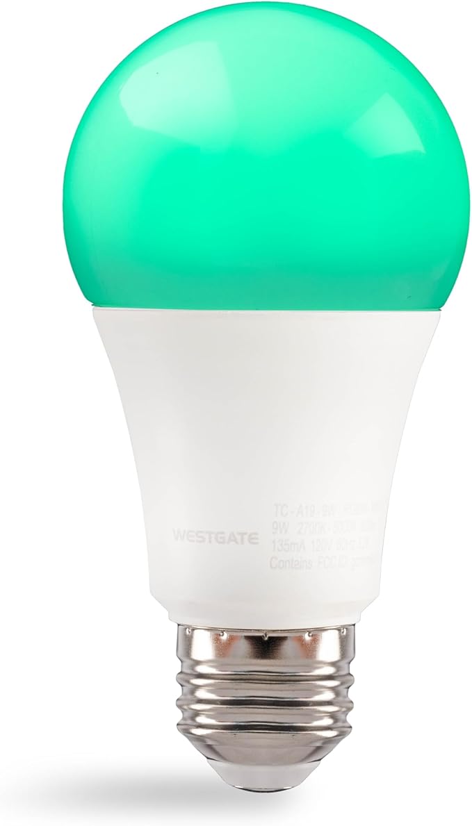 Westgate TC-A19-9W-RGBW-WIFI E26 LED Bulb, Smart Light Bulb, Color Changing Light, A19 Shape, Dimmable - Smart App Compatible, Compatible with Alexa, Works with Google