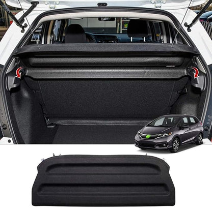 Powerty Cargo Cover for 2015-2019 2020 Honda Fit Accessories Retractable Trunk Cover Security Cover Shielding Cargo Luggage Cover Black