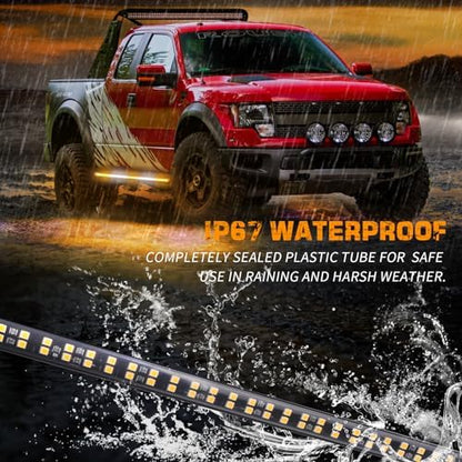 XRIDONSEN 2PCS 60 inch Running Board Strobe Lights Truck Emergency Lights