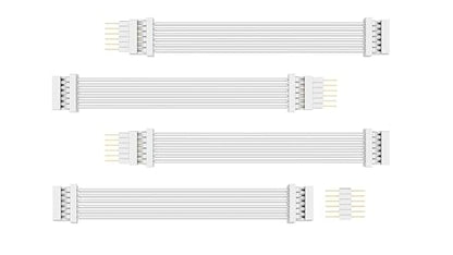 Litcessory Flexible Corner Connector for Philips Hue V4/Solo Lightstrip | Micro 6-Pin, 2in, 4 Pack, White. Not compatible with Flux.