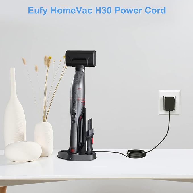19V Charger for Eufy RoboVac 11 11S 12 15C 25C 30C 35C Series for Eufy HomeVac H30, Pure Clean & Coredy Robotic Vacuum Cleaner Model T2102 T2108 PUCRC15 PUCRC90 R300 R580 Power Supply Cord