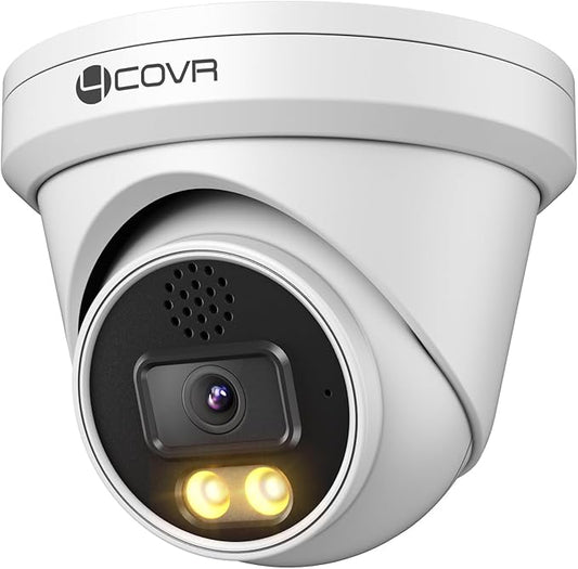 4COVR 12MP PoE Dome Security Camera with Color Night Vision, 12MP Wired Surveillance IP Camera Outdoor, Smart AI Human/Vehicle Detection, Two-Way Talk, Up to 256GB microSD Card, LY97KAAMA-1