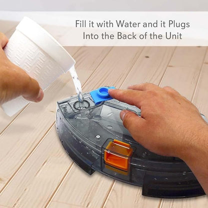 Wet Mop Dust Bin Attachment - Large Capacity 350mL Water Tank and 2 Microfiber Mop Pad - Adjustable Flow Rate - Compatible w/ PUCRC660 Smart Robot Vacuum Cleaner