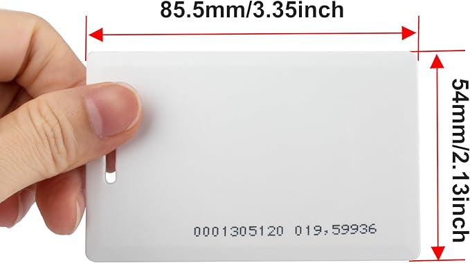 8Pcs RFID Proximity Smart ID Card for Access Control System & Time Attandance EM4100 TK4100 Card-Read only with Slot Hole