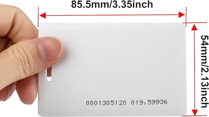 8Pcs RFID Proximity Smart ID Card for Access Control System & Time Attandance EM4100 TK4100 Card-Read only with Slot Hole