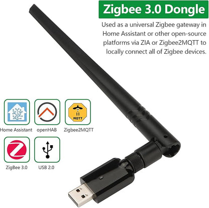 Wengart USB Zigbee 3.0 Dongle Gateway U0335, Universal Zigbee Coordinator for Home Assistant, openHAB, Zigbee2MQTT, Support HA Certified Devices, Self-Upgradable Firmware, Compact Design