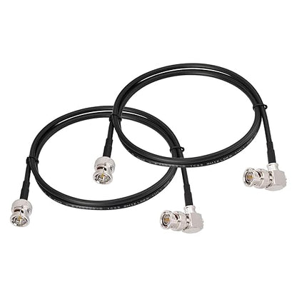 Superbat 3G/6G SDI Cable 3ft Right Angle BNC Male to Male 75 Ohm BNC Video Cable Thin Belden 1855A SDI Cable Short for HD Camera CCTV Monitor Video Switcher SDI Splitter etc 2-Pack