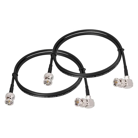 Superbat 3G/6G SDI Cable 3ft Right Angle BNC Male to Male 75 Ohm BNC Video Cable Thin Belden 1855A SDI Cable Short for HD Camera CCTV Monitor Video Switcher SDI Splitter etc 2-Pack