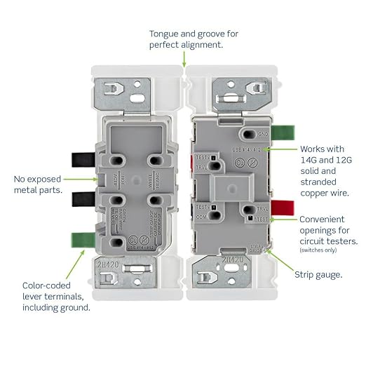 Leviton Lever Edge 15 Amp Single Pole Rocker Switch,E5601-MW,White,(Pack of 40)