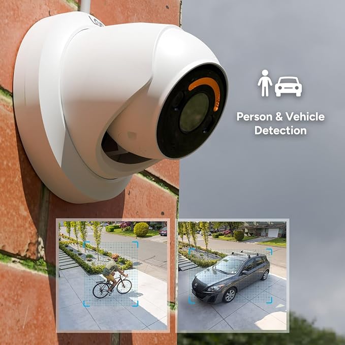 Lorex Classic 4K+ PoE Dome Camera | 12MP | IP Add-on Camera (No Cable) | Color Night Vision | Person & Vehicle Detection | 2-Way Talk | Metal Housing | IP67 Weatherproof | Requires a Recorder