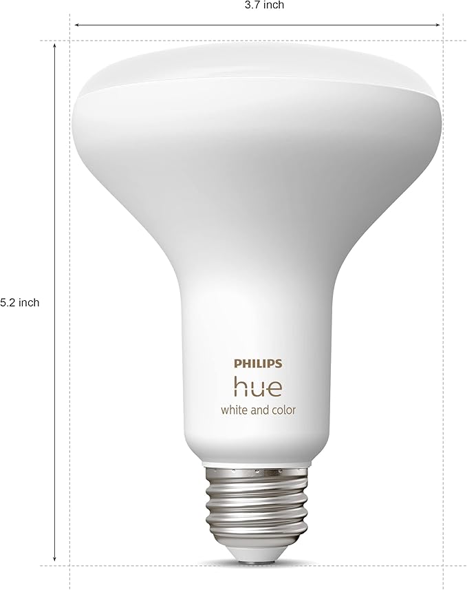 Philips Hue (1) Black Tap Dial Light Switch with (2) Smart 85W BR30 LED Bulb, White and Color Ambiance Color-Changing Light, 1200LM, E26 - Requires Bridge - Control with Hue App or Voice Assistant