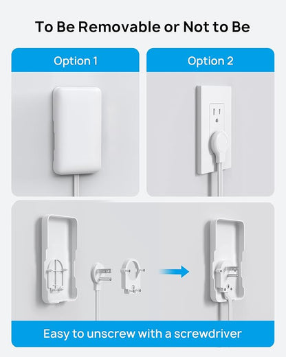 TROND Flat Power Strip with Outlet Cover, 10FT Long Extension Cord | 8 AC Outlets with 2 USB A & 2 USB C Ports, 1700J Surge Protector, Flat Wall Plug Compact for Home Office Dorm Room Essentials