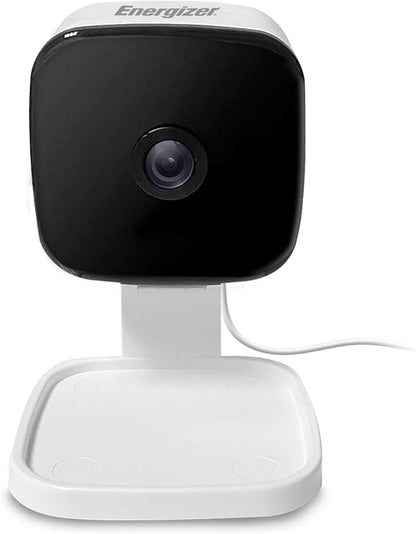 Energizer Smart 2K QHD Security Camera, Wired Indoor 2.4Ghz Wi-Fi Camera, 2-Way Audio, Night Vision, Motion Detection & Instant Alerts, App Control, Cloud & Micro SD Storage, Foldable for Privacy