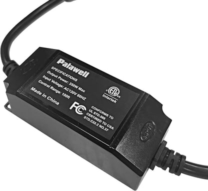 Outdoor Dimmer, 350W 100Ft Dimmer Switch for String Lights Dimmable Brightness 25% 50% 75% 100%,Outdoor String Light/LED Bulb Timer 2H 4H 6H 8H
