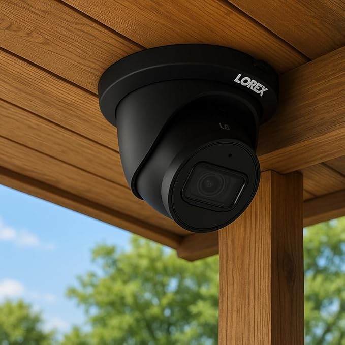 Lorex 4K IP Wired Add-On Dome Security Camera | Smart Motion Detection (Person/Vehicle) | Color Night Vision | Long Range IR | IP67 Weatherproof | Built-in Microphone | Black