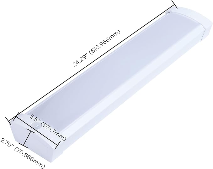 Nuvo 65/1214 LED 2Ft Wrap Linear Ceiling Light with PIR Motion Sensor, 20W, CCT Selectable 2700K/3000K/3500K/4000K/5000K, White