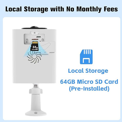 4G LTE Cellular Solar Security Camera Outdoor,365 Days Free Unlimited Data,Tuya Smart Camera,2K Outdoor Surveillance,Color Night Vision, AI PIR Motion Sensor,No WiFi Security Camera ,64GB Storage