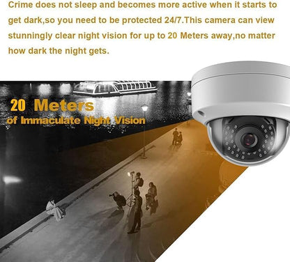 Real HD 4MP Analog Coax Dome TVI CVI CCTV Surveillance Security Camera, 2.8mm 100° Wide Viewing Angle, 65ft IR Night Vision, Outdoor, Full Metal Housing, ONLY Compatible with 4MP, 5MP and 8MP DVR