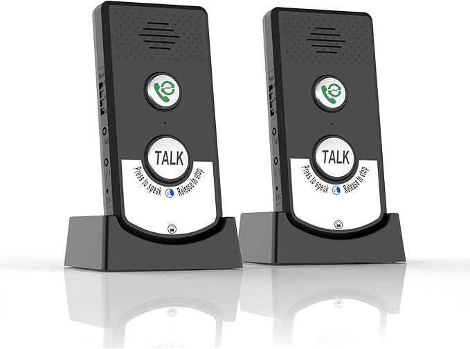 Intercoms Wireless for Home, Long Range Wireless Intercom System for Room to Room Communication, 2 Way Voice Intercom for Elderly, Seniors, and Kids