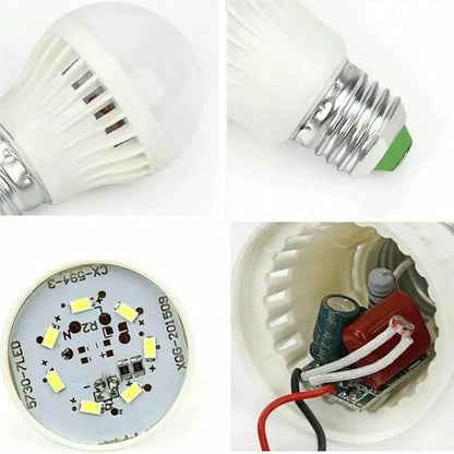 Fengyan Home Bulbs 5pcs AC85-265V Smart Sound Voice Activated Light Sensor Bombillas LED Bulb E27 3W 5W 7W 9W 12W Induction lamp Stair Hallway Light YZ Household Lamp (Color : 5W)