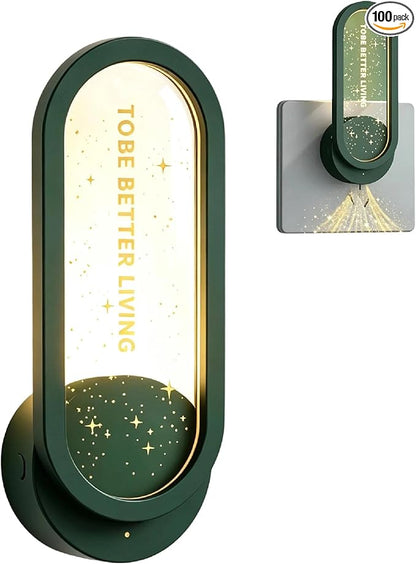 Mini Plug-in Air Purifier with Night Light, Quiet Odor Eliminator for Bathroom Pantry Pet Area, Small Space Air Cleaner (Green)