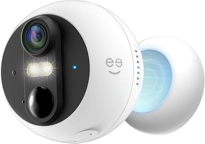 Geeni Perch 3MP Smart Magnetic Battery Camera – 2K HD Outdoor Wireless Security Camera with Color Night Vision, LED Spotlight, 2-Way Audio, & IP66 Weatherproof – Works with Alexa & Google Assistant