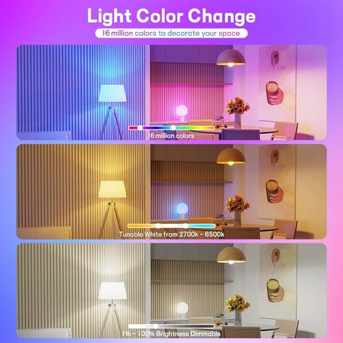 JIGATONEDA LED Smart Light Bulbs