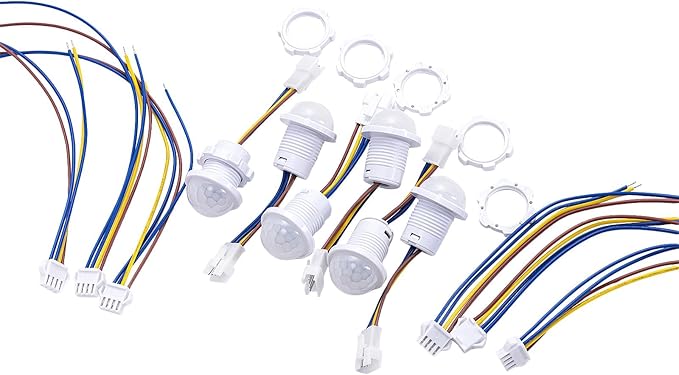 6 Pack Motion Sensor Switch 85-265V 40W, PIR Wall/Ceiling Mount with 30s Auto-Off & Night Mode