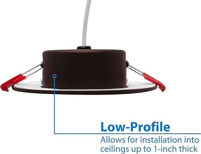 DGC 4-inch Oil-Rubbed Bronze Selectable Canless Adjustable Gimbal LED Recessed Downlight (DGC43120SRDOB)