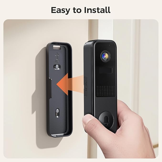 DB4 2K Battery Video Doorbell, Smart Wireless Doorbell Camera with Ring Chime, Live View with Two-Way Talk, AI Detection and Real-Time Notification, Compatible with Alexa and Vicohome