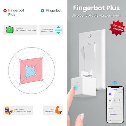 MOES Fingerbot Plus Smart Button Pusher No Wiring Switch with Accessory Kit, Tools Packs
