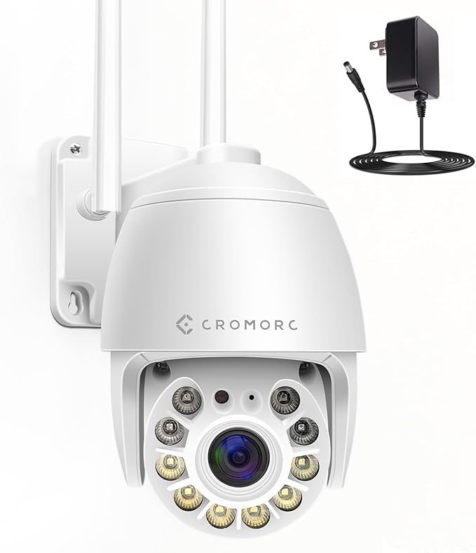 360° View Pan/Tilt/Digital Zoom 5MP WiFi Security Camera Outdoor, Motion Detection, Humanoid Tracking, Floodlight&Siren Alarm, Color Night Vision, PC&Mobile Remote View, Two-Way Audio PTZ