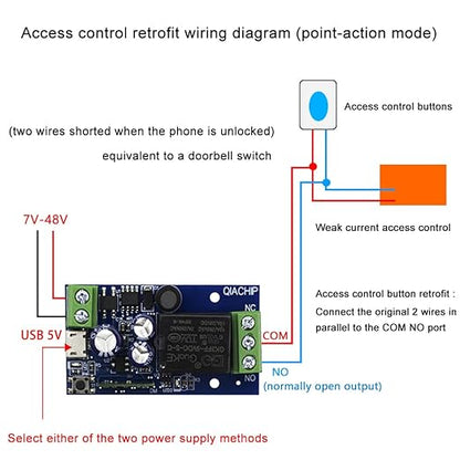 Ewelink WiFi Wireless Smart Relay Module USB 5v 1 Channel Inching Selflock 7V-48V Remote ON Off Power Switch for Access Control, Garage Door,Home Automation, Compatible with Alexa Google Home