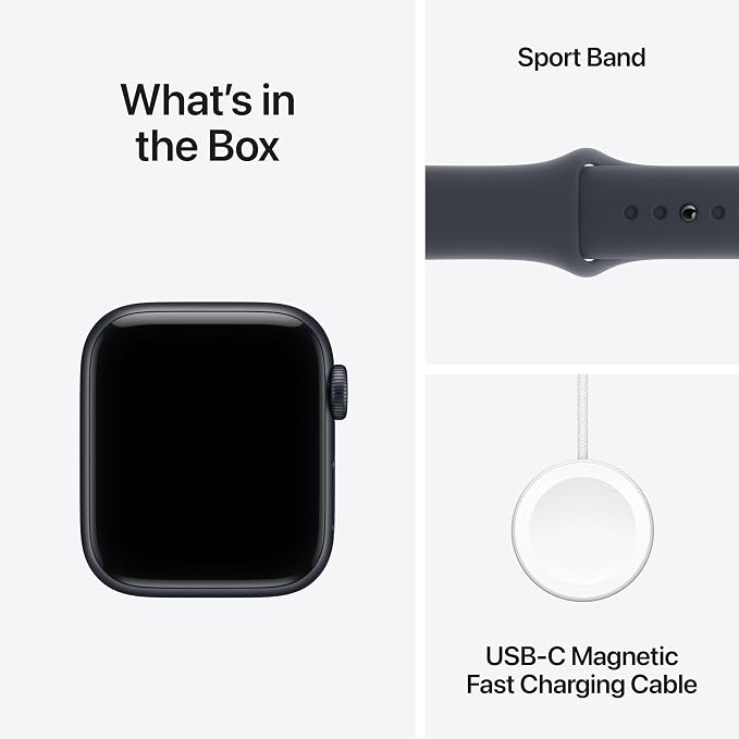 Apple Watch SE 3 [GPS 40mm] Smartwatch with Midnight Aluminium Case with Midnight Sport Band - S/M. Fitness and Sleep Trackers, Heart Rate Monitor with AppleCare+ (2 Years)
