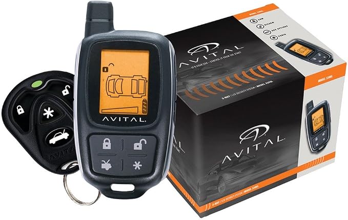 Avital 3305L 2-Way LCD Security System with 4-Button LCD Remote
