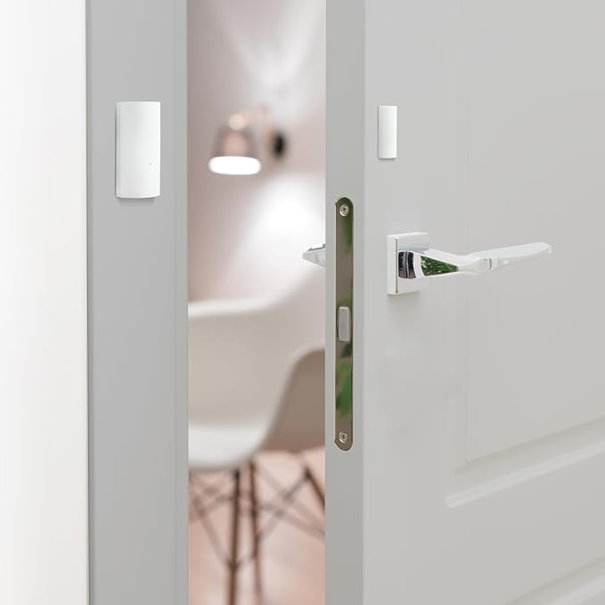 Metronic Zigbee Opening Detector Adhesive Mount Compatible with Home Stay App, Low Energy Consumption, Wi-Fi Connectivity, Penetration and Light Sensor - 495720