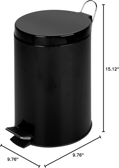 Honey-Can-Do International, LLC TRS-05170 Step Trash Can, 12-Liter 3-Gal, Black