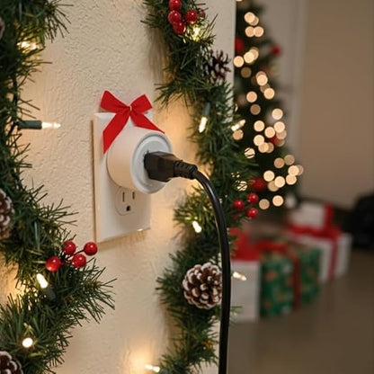 LoraTap Remote Control Outlet (Christmas Tree Light Switch): Wireless Wall Switch – 100ft Indoor Range – On/Off Outlet for Holiday Lights & Small Appliances – Pre-Programmed & No Wiring