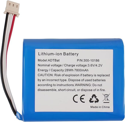 ADT Battery Replacement,3.6V/4.2V Lithium-ion Battery Replacement for ADT Panel P/N 300-10186, Compatible with ADT5AIO-1/2/3, ADT7AIO-1.