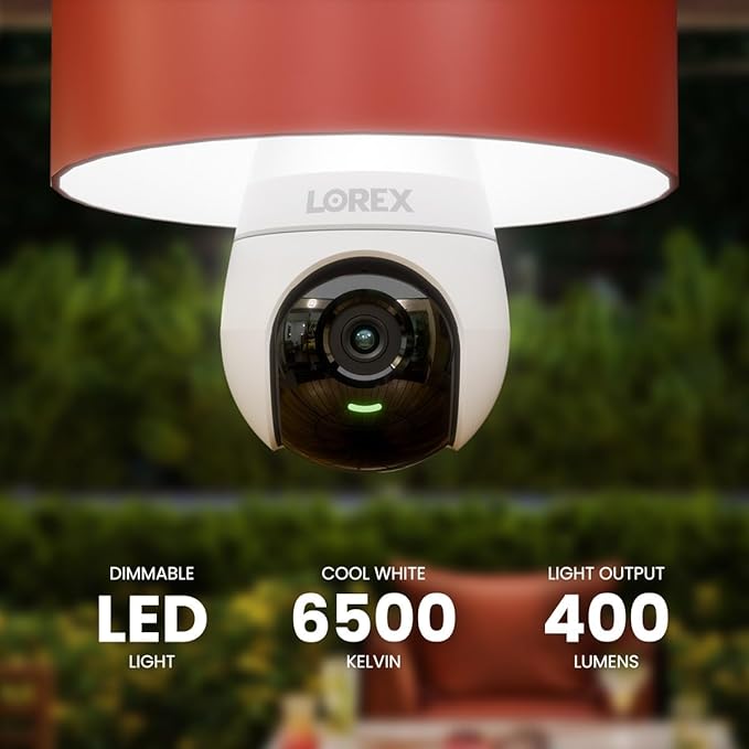 Lorex 2K Wi-Fi Smart Lightbulb Camera | E26/E27 Socket | Pan-Tilt View, Color Night Vision, Person & Vehicle Detection | 2-Way Talk | Alexa/Google | Cloud & Local Storage Option