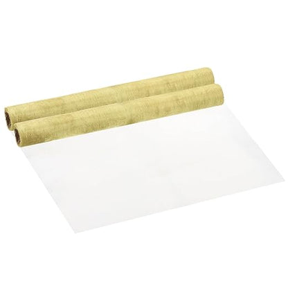 PATIKIL Brass Woven Wire Mesh Screen Roll 39x12, 2 Roll 80 Mesh Filter Metal Coarse Dense Gauze Mesh for Window Security Vent Cover Filtration Animals Fence, Yellow