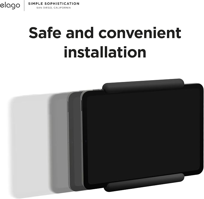 elago Home Hub Mount for iPad mini/Air/Pro | [iPad Wall Mount] [Homekit Mount] [Easy Installation] [Scratch-Free] [Cable Management Included] [Black]