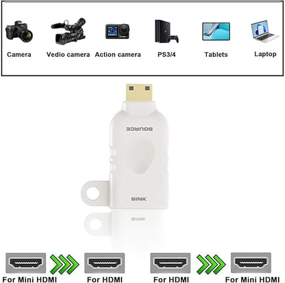 POCKET PANDA Universal HDMI Adapter Ring Kit with Security Loop-4K for USB C, Displayport, Mini DP, Mini HDMI to Monitor HDMI Office Video Converter. 4 Adapters with Key Security Loop for Office