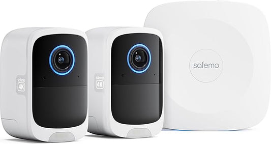 4K Security Cameras Wireless Outdoor/Indoor, Battery Cameras for Home Security, No Monthly Fees, 32G Local Storage, Advanced AI, Color Night Vision, 2-Way Audio, Waterproof, 2.4Ghz WiFi